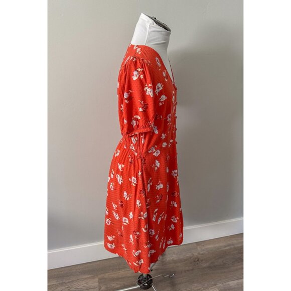 Universal Thread Orange Floral Mini Dress - Picture 9 of 12